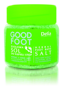 Delia, ziołowa sól do kąpieli stóp z linii Good Foot, 570 g – 7,50 PLN